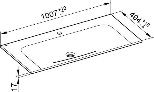 32970311001 Керамический умывальник KEUCO Plan - Вид №3