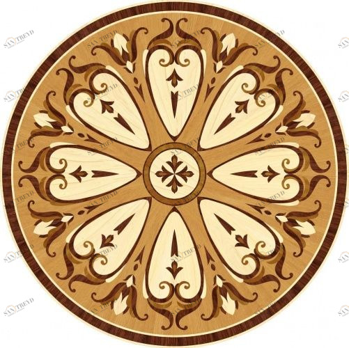 Художественный паркет Da Vinci Розетка 26-031 Орех американский Любая на выбор (Гладкая) х2000 мм 260090031