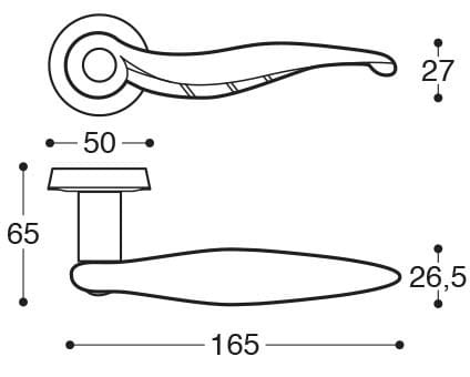 Поликарбонатная ручка на розетке KLEIS ARCH-00033476 - Вид №5