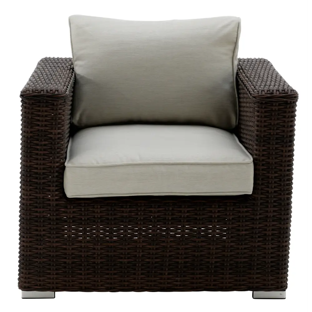 Кресло садовое Naterial Costa Rica 81x80x80 см искусственный ротанг коричневый STLM-2118561 - Вид №1