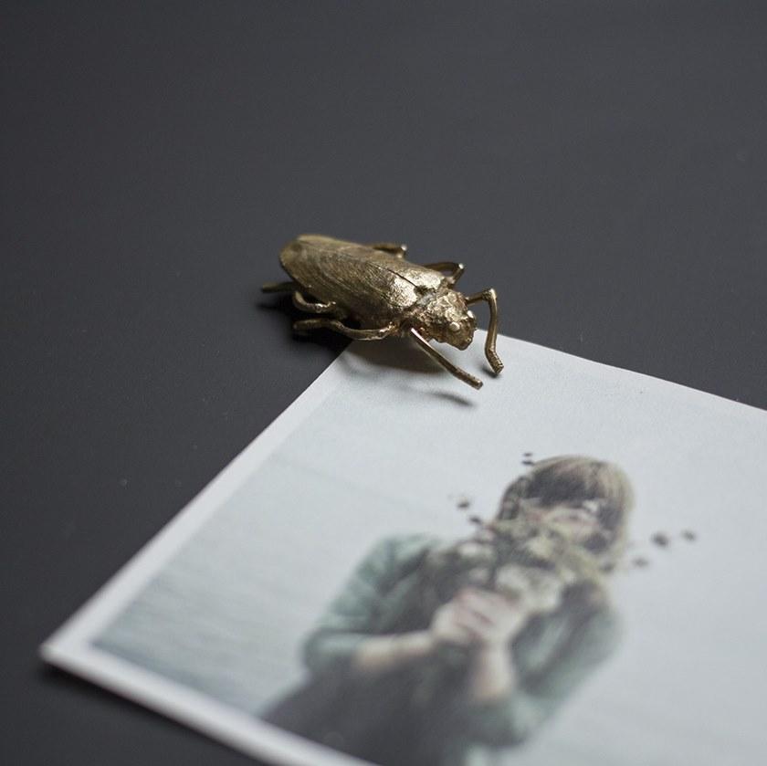 Groovy Magnets Бронзовый магнит  M-beetle  - Вид №2