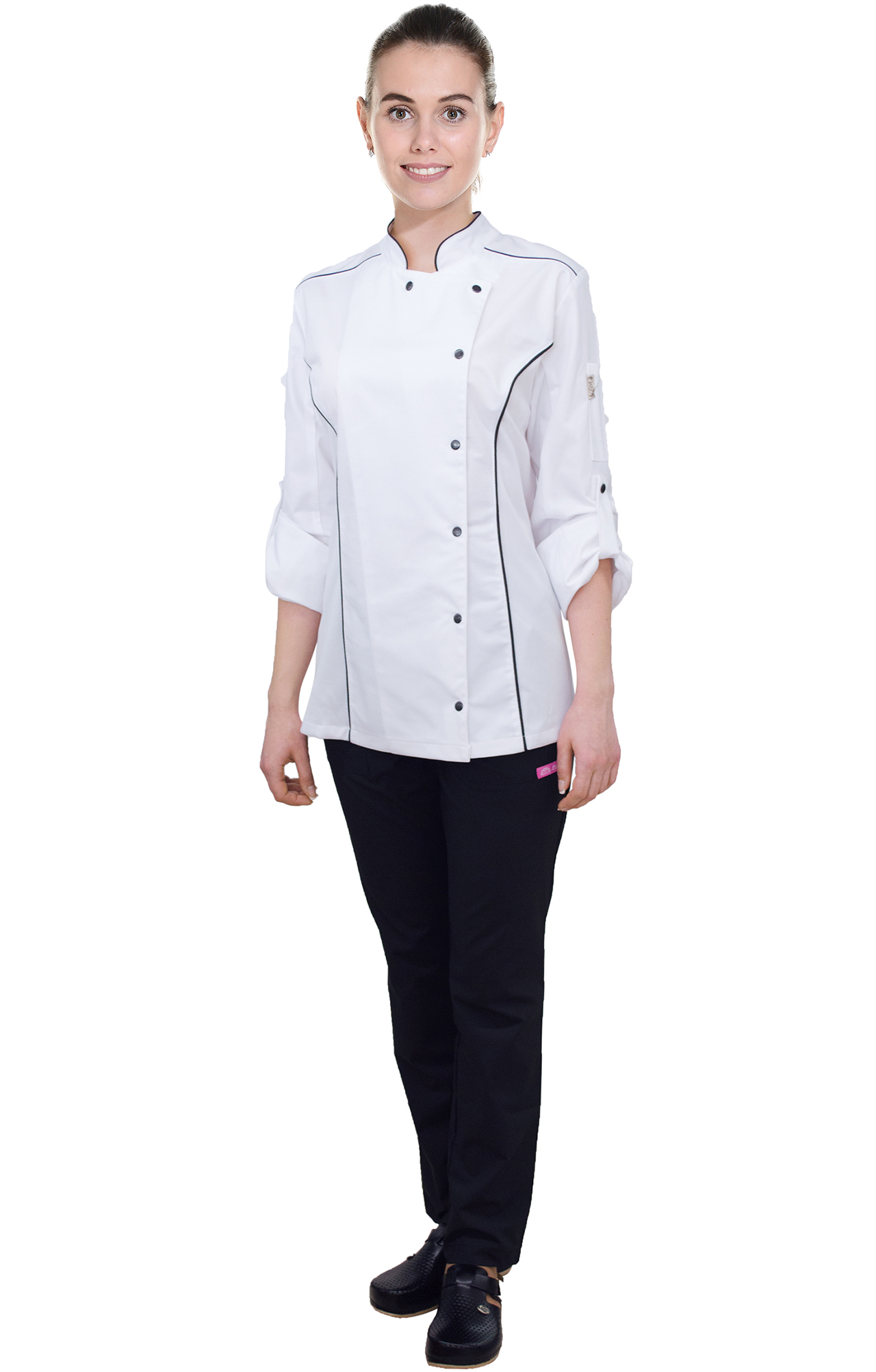 67691 Китель поварской женский цвет white (белый) RICON  Одежда для поваров  размер 50 (XL)  - Вид №5