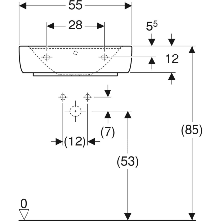 225161000 Накладная раковина Geberit Renova Plan Geberit  - Вид №18