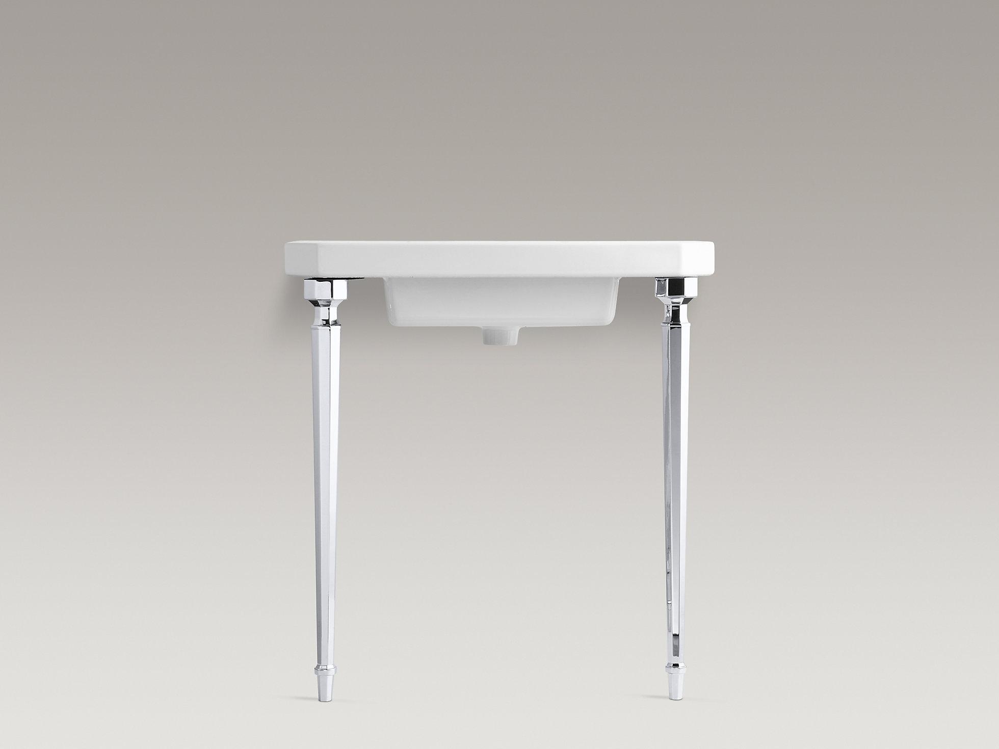 KOHLER Kathryn Восьмиугольные конические ножки стола из латуни K-6839-CP  - Вид №6
