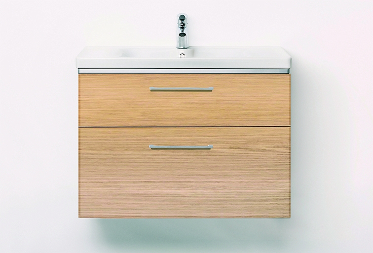 9610262101 IDO Glow напольная тумба под умывальник, с двумя ящиками, W = 980 мм, W1 = 1000 мм, дуб - Вид №9