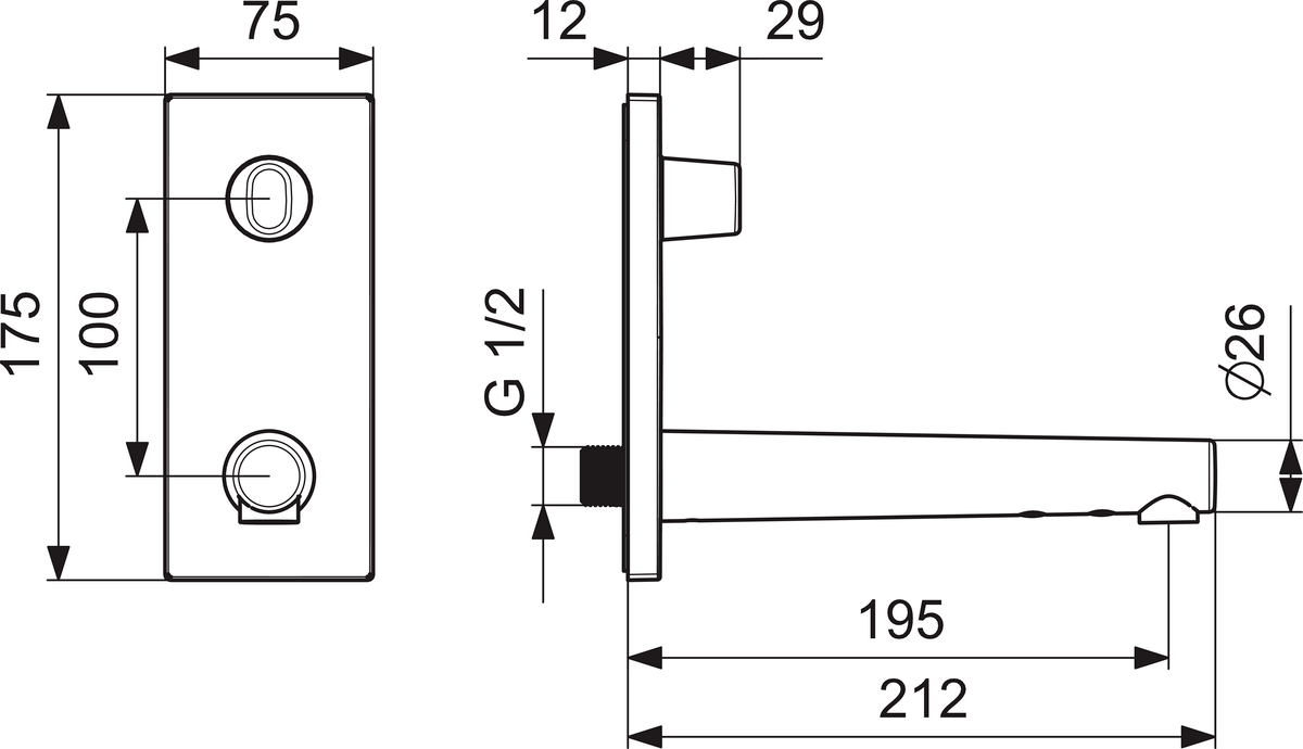 Oras 2207C Панель смесителя для умывальника, 230/12 V 2207C Signa Хром  - Вид №1
