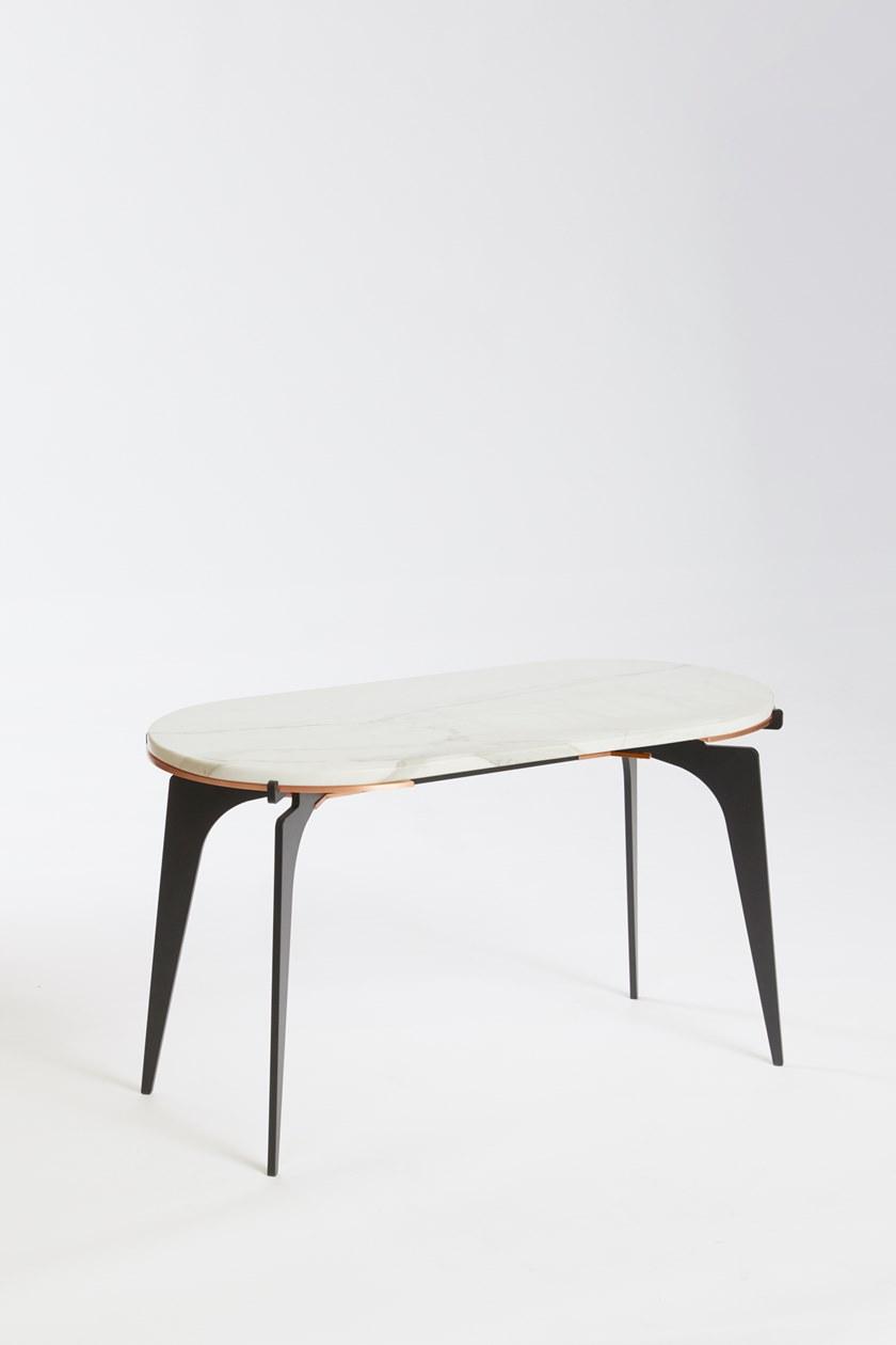 GABRIEL SCOTT Высокий овальный мраморный стол Prong sun-id-1461746 - Вид №1