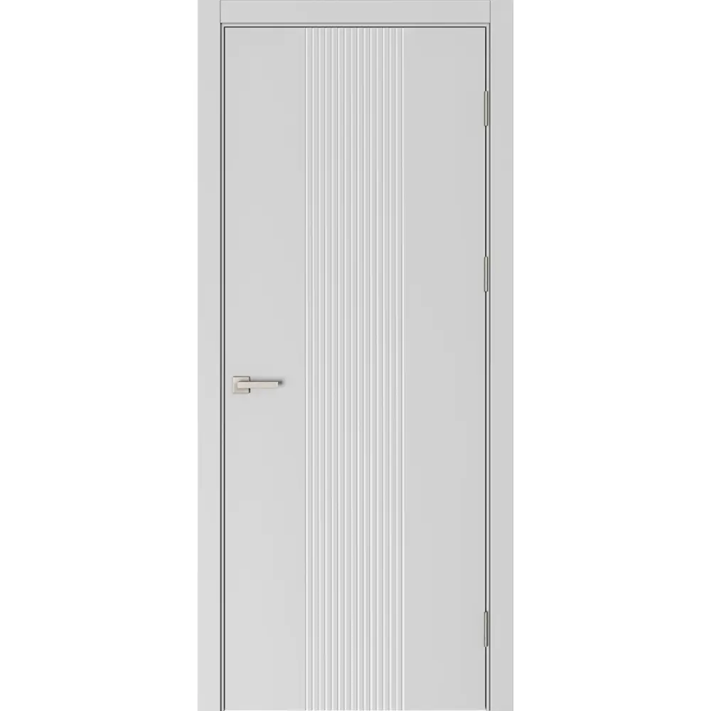 Дверь межкомнатная глухая Вилия 80x210 см эмаль цвет серый с замком и без петель BELWOODDOORS STLM-2015944