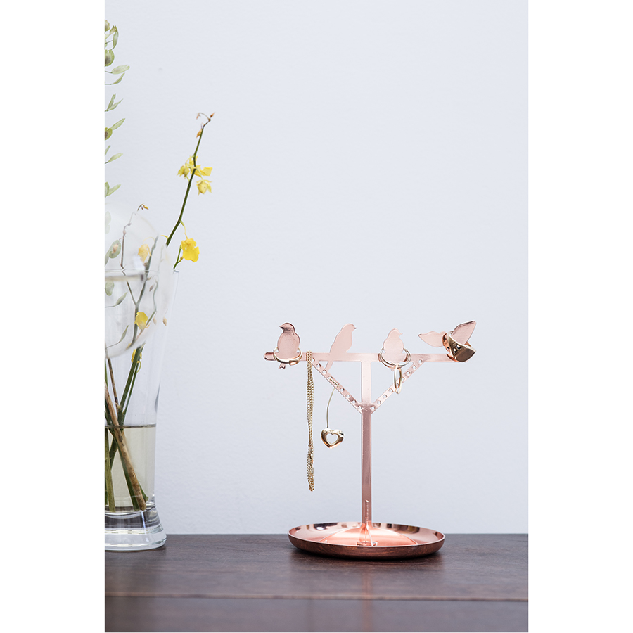 JK07-CO Держатель для украшений bird медь Kikkerland  - Вид №2