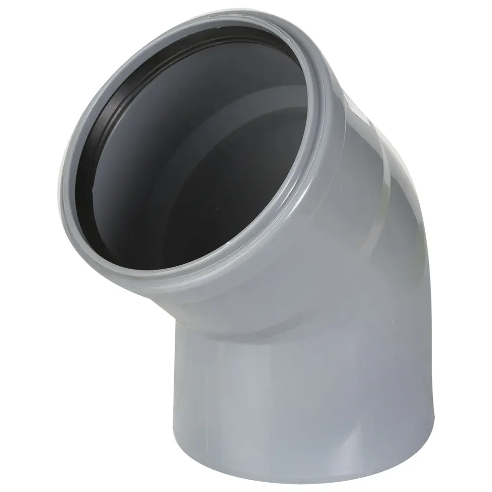Колено канализационное Политэк 110 мм 45° для внутренних систем 11011717 STLM-0001051