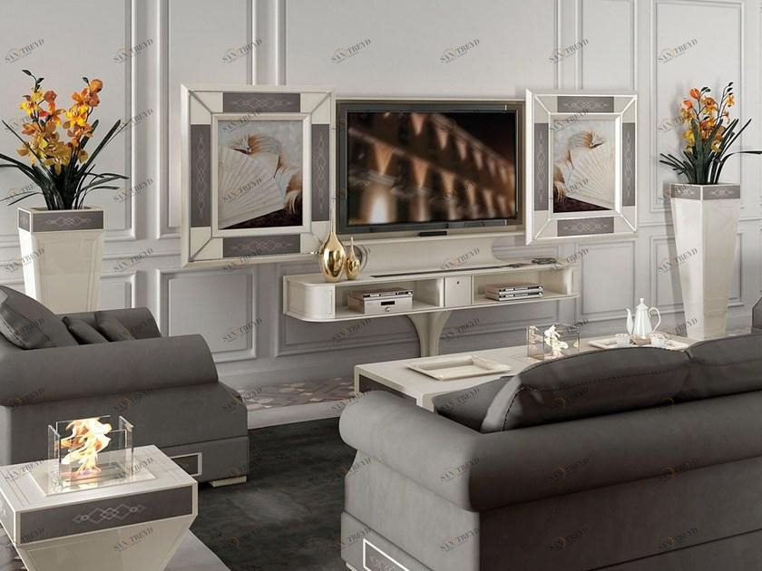 Vismara Design Моторизованная лакированная тумба под ТВ с раздвижными дверцами Desire sun-id-1495325