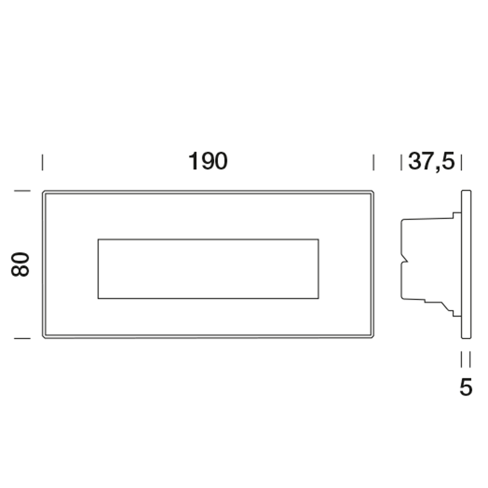 5004119 Светильник встраиваемая в стену / Наружнее освещение Platek SPY LARGE  SPY LARGE - LED 3000K Asymmetrical  - Вид №6