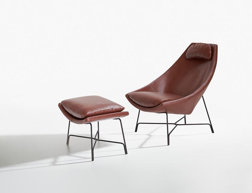 Potocco Кожаное кресло с подголовником Cut 910/pl - Вид №1