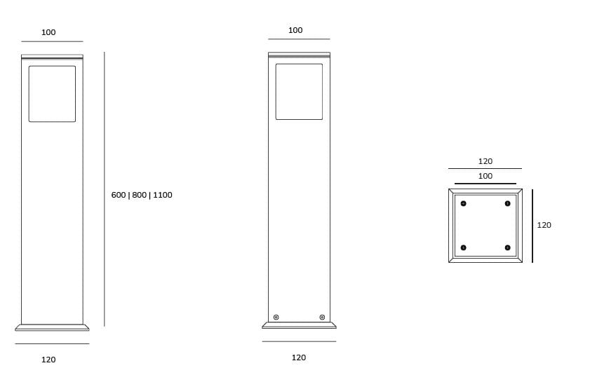 Алюминиевый световой столб Exporlux ARGUS PO ARCH-00133689 - Вид №5