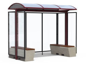 Отдельно стоящий навес из стали и стекла