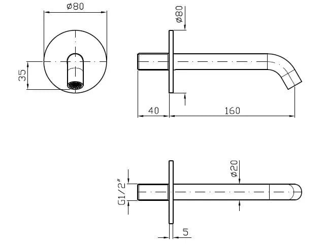 Настенный дозирующий носик Zucchetti Pan S ARCH-00032499 - Вид №13