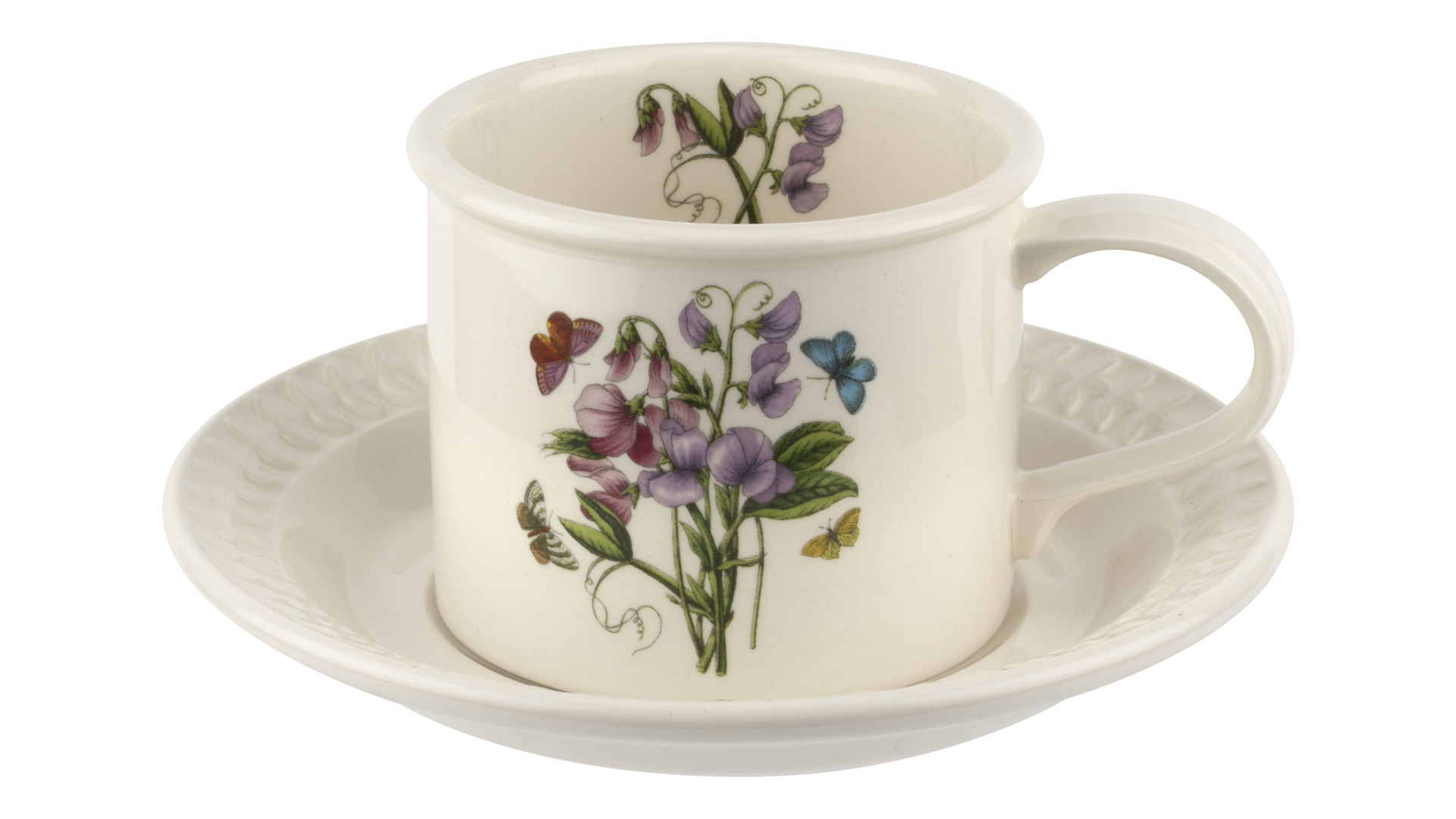 10660876 Portmeirion Набор чайных чашек с блюдцами Portmeirion "Ботанический сад. Рельеф" 260мл, 4шт Фаянс  - Вид №2