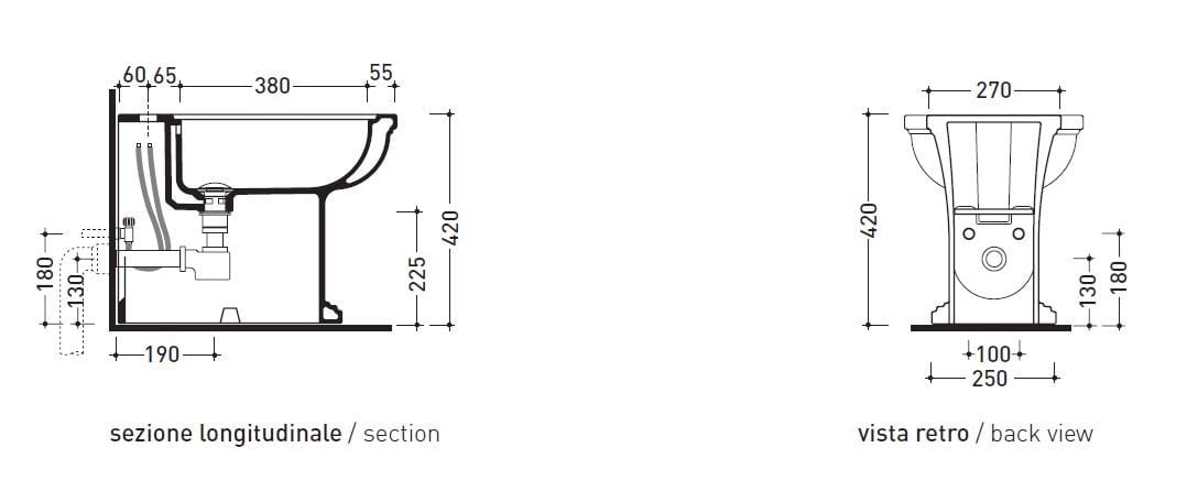 Напольное керамическое биде Ceramica Flaminia Efi ARCH-00151884 - Вид №1
