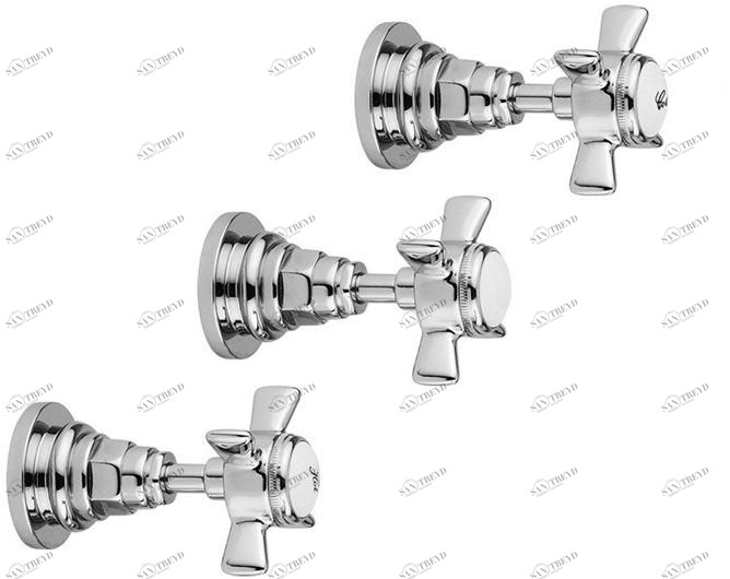 Rubinetteria Giulini Смеситель для душа на 3 отверстия с переключателем Kensington 3715w2