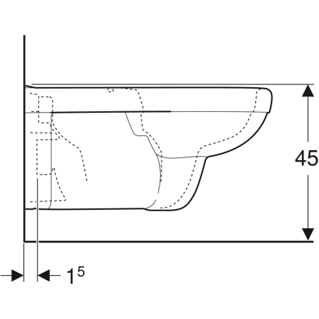 208560000 Подвесной унитаз настенный Белый Geberit  Германия  - Вид №4