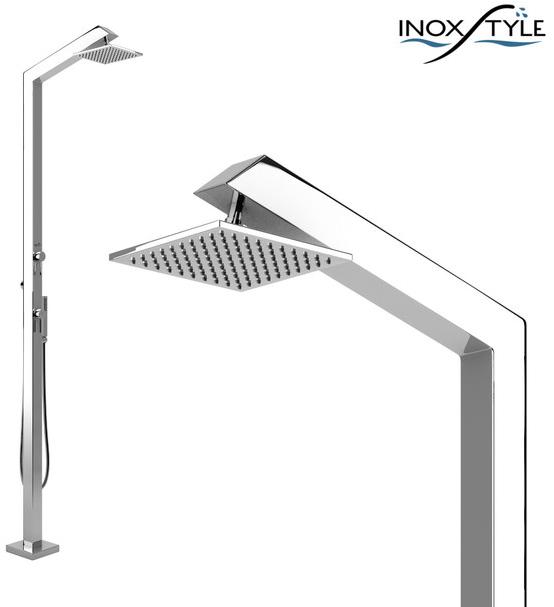 Inoxstyle Открытый душ из нержавеющей стали с ручным душем Tecno cube 01015 mmt stylo - Вид №1