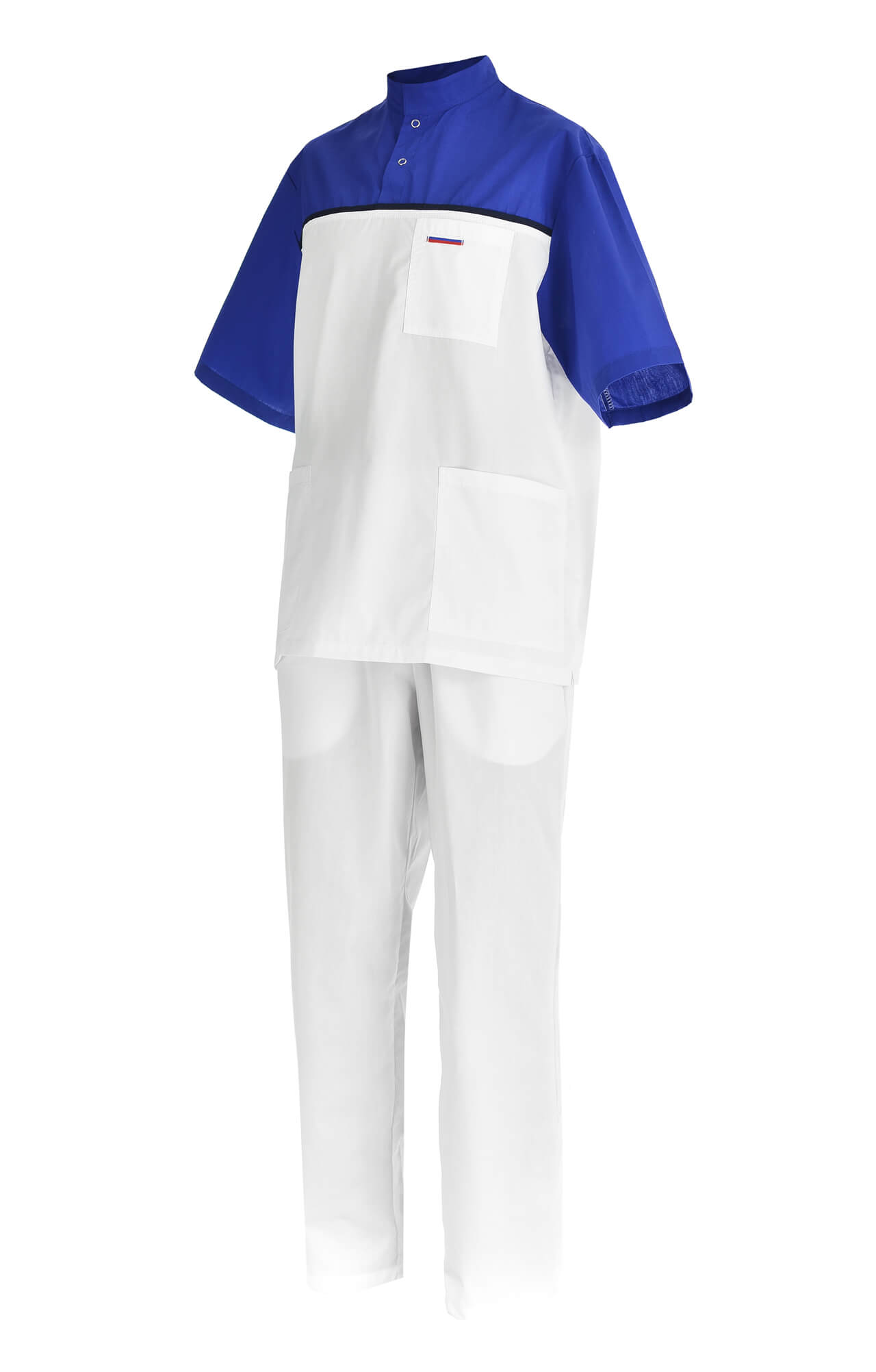 61952 Костюм "Лидер" белый василек  Медицинская одежда  размер 64-66/170-176 Спецодежда  - Вид №2