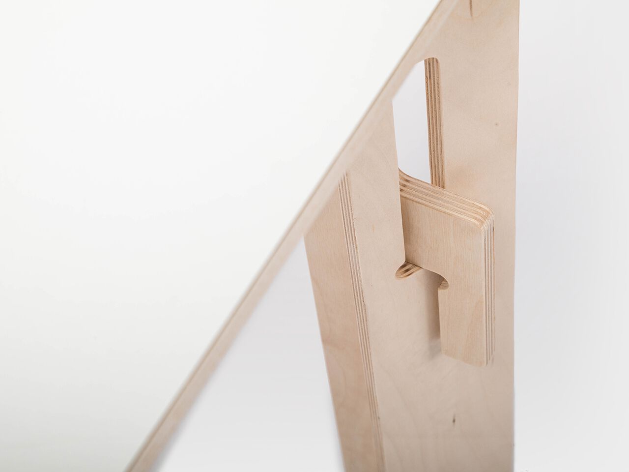 Прямоугольный рабочий стол из березы с системой люверсов Esposit Karya ARCH-00062413 - Вид №3