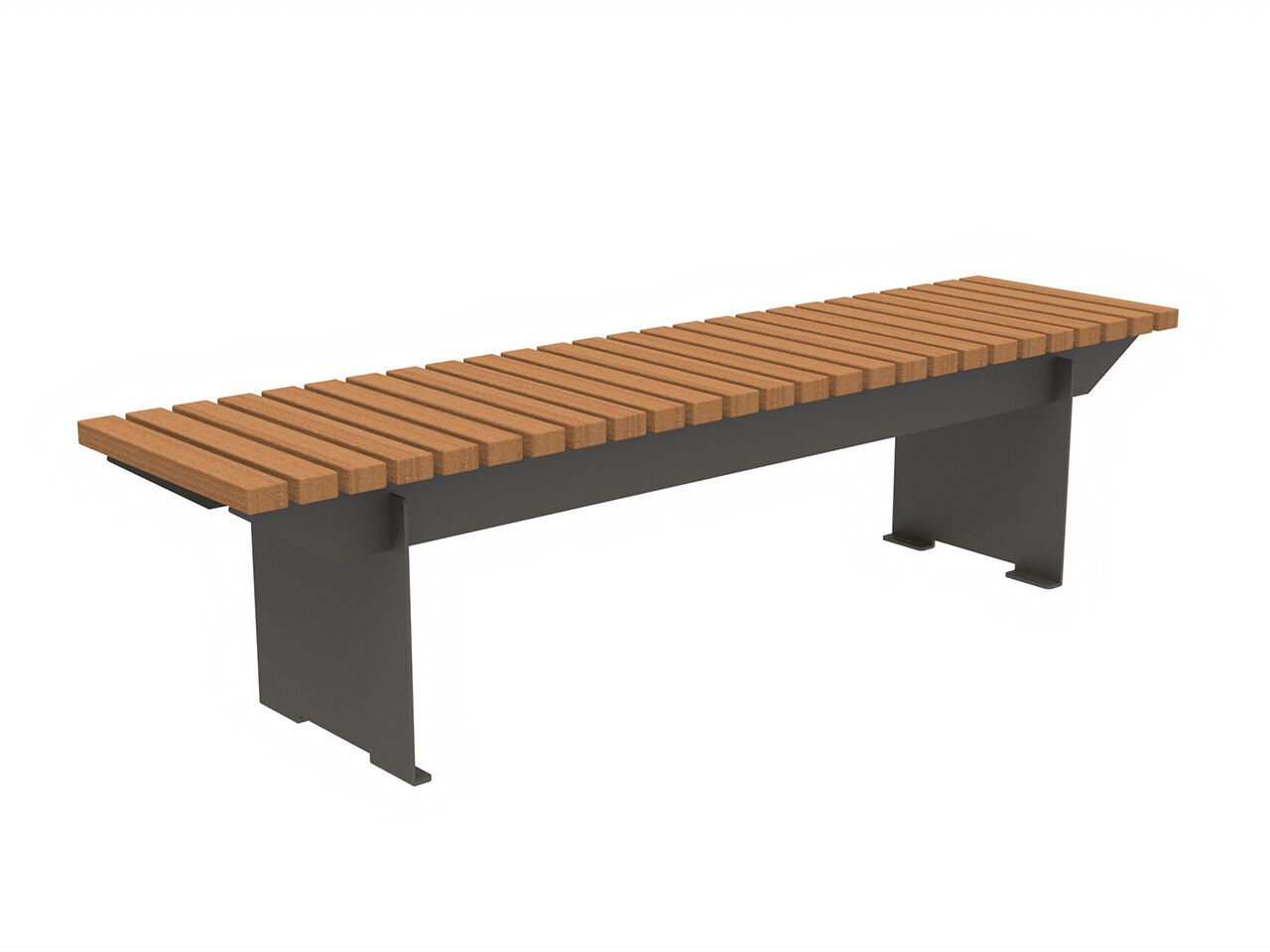 Стальная и деревянная скамья Lazzari MALMO ARCH-00012856 - Вид №1