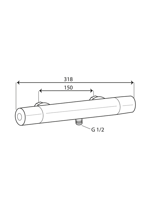 1381500 Смеситель Для Душа Pure 38 150Cc Хром Hafa  Хромированный  - Вид №1
