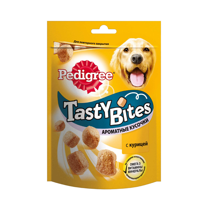 ПР0045633 Лакомство для собак ТВ Ароматные кусочки с курицей 130г PEDIGREE 