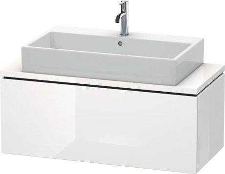 LC580404747 Тумбочка для компактной консоли L-Cube #LC5804 1020 x 477 мм Каменно-синий глянцевый лак Duravit - Вид №2