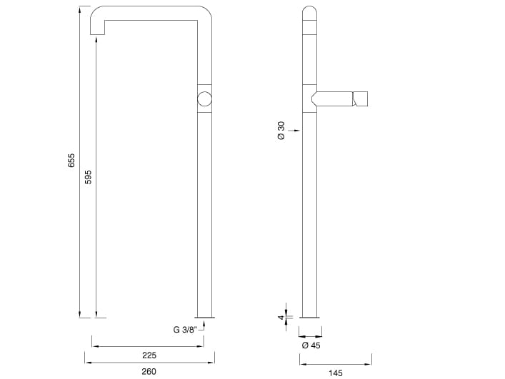 Однорычажный смеситель для раковины из нержавеющей стали CEADESIGN Декарт ARCH-00109631