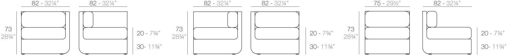 VONDOM Модульный угловой садовый диван Ulm sun-id-1464271 - Вид №3
