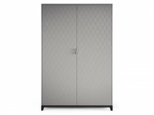 Шкаф распашной двухдверный платиновый Case THE IDEA  210348 Серый