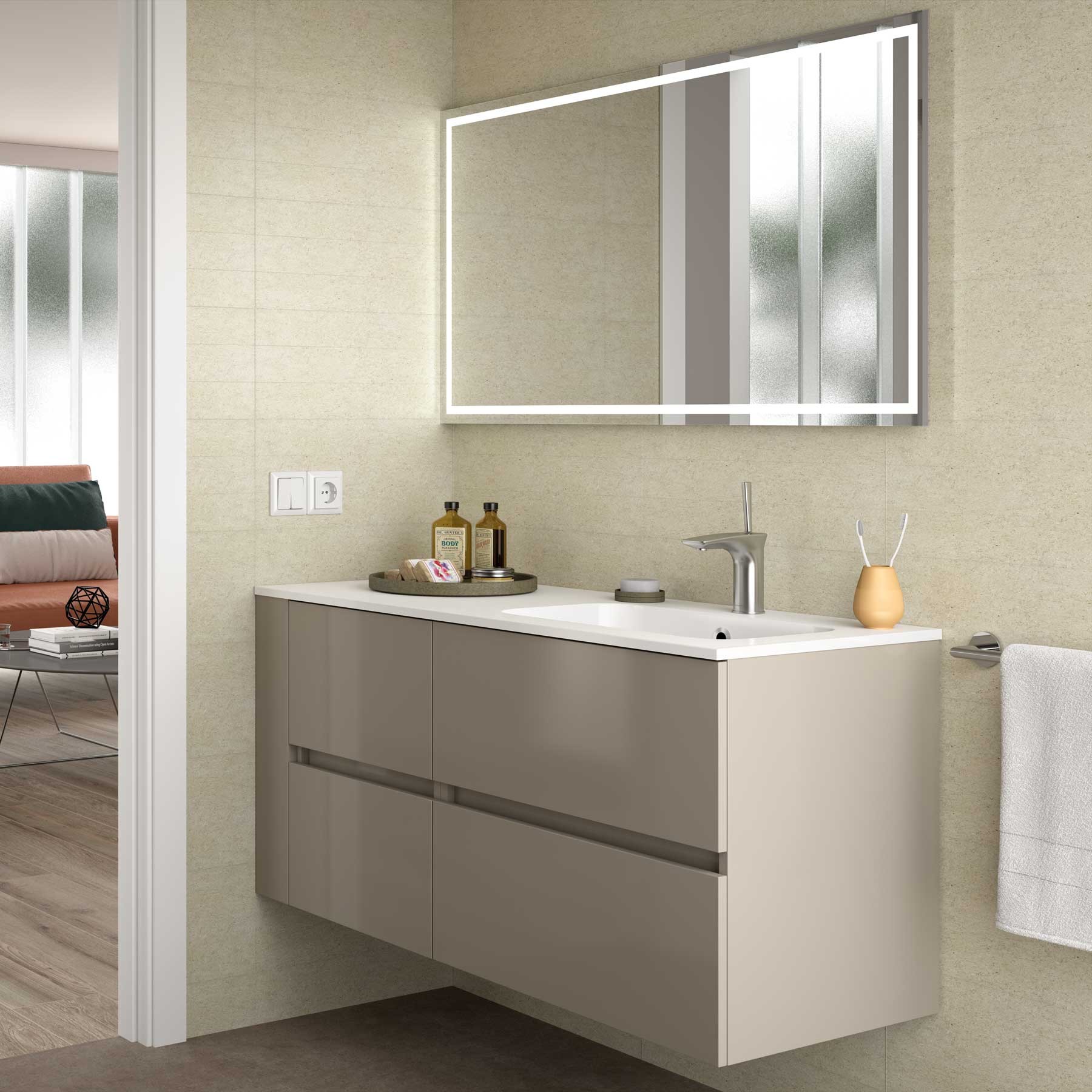 24401 SALGAR Раковина на заказ SOFIA 1605 Тумба слева MINERALMARMO 1605 x 15 x 460 мм - Вид №2