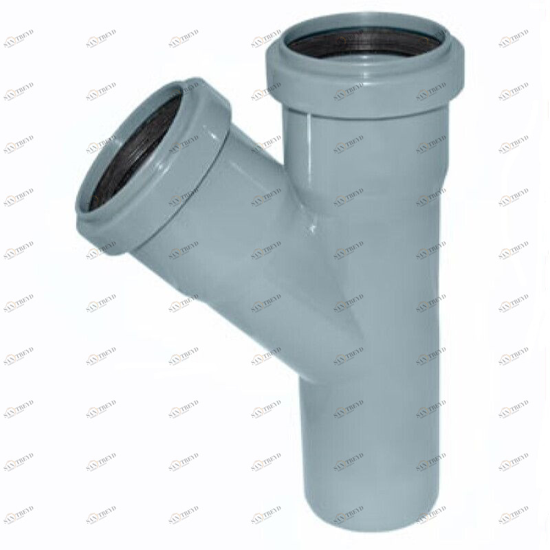Тройник канализационный ПВХ Д32х32мм 45 градусов Политек 6285