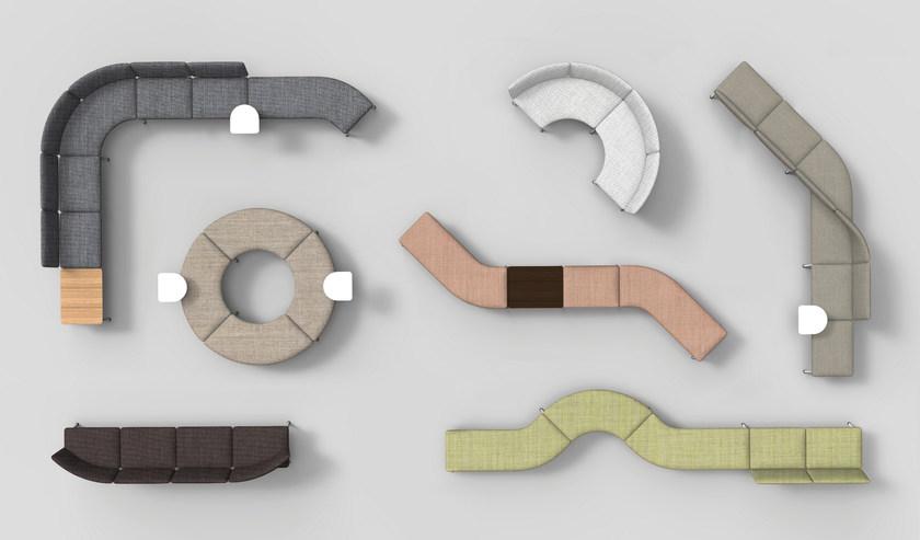 Quinti Sedute Модульный диван в ткани по контракту sun-id-1399808 - Вид №2