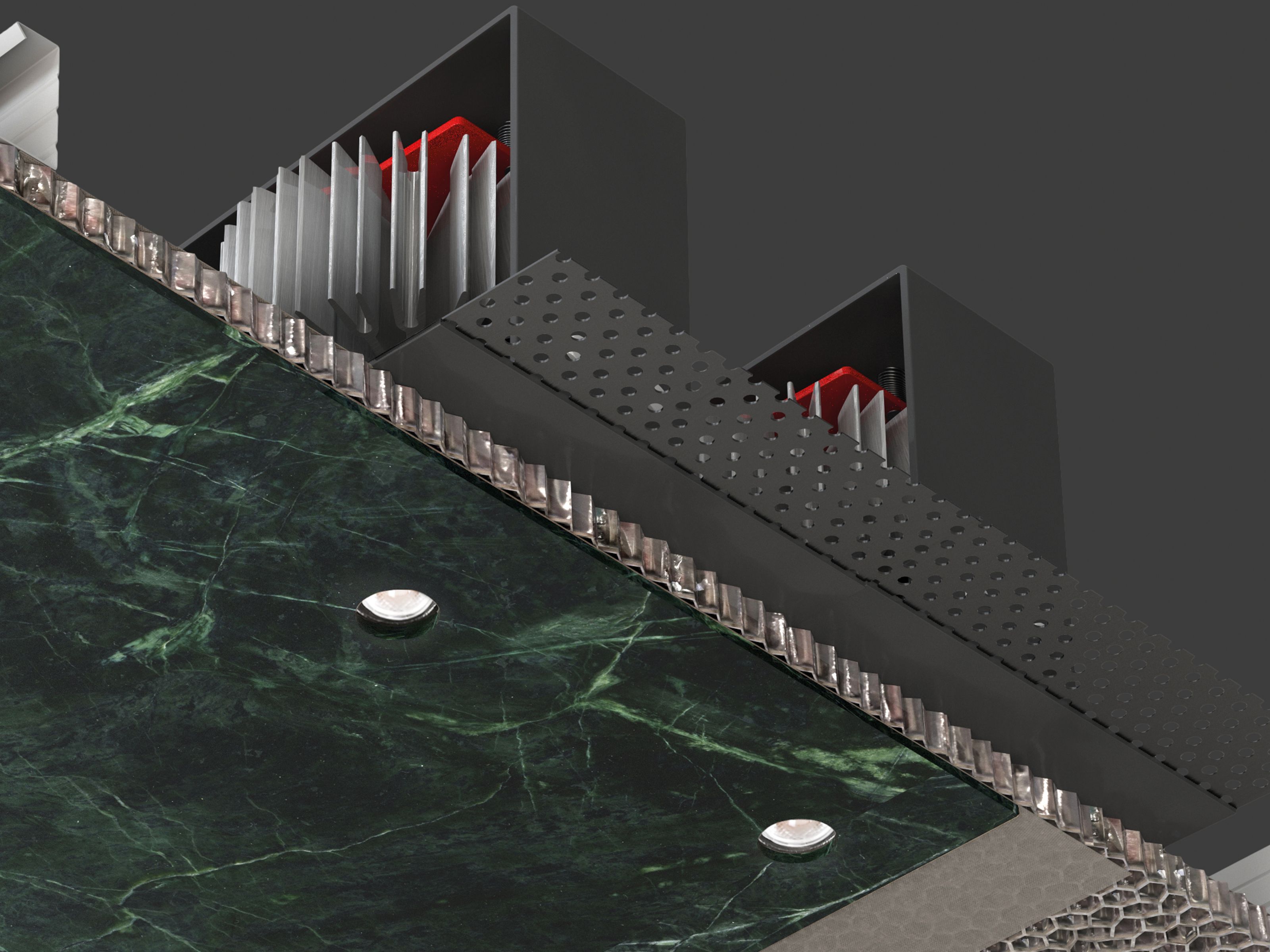 Несколько алюминиевых светодиодных утопленных прожекторов Buzzi & Buzzi Железо ARCH-00001051 - Вид №1