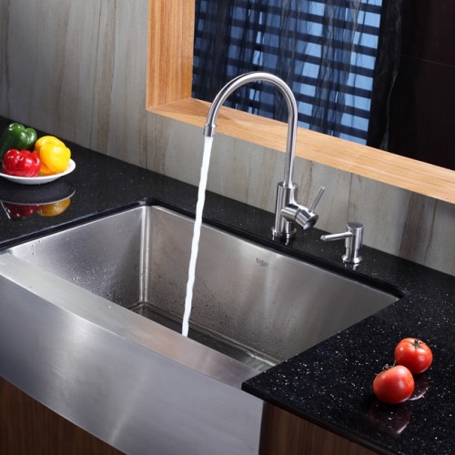 KHF200-30-KPF2160-SD20 Накладная раковина на столешницу  прямоугольная Krausru  - Вид №5