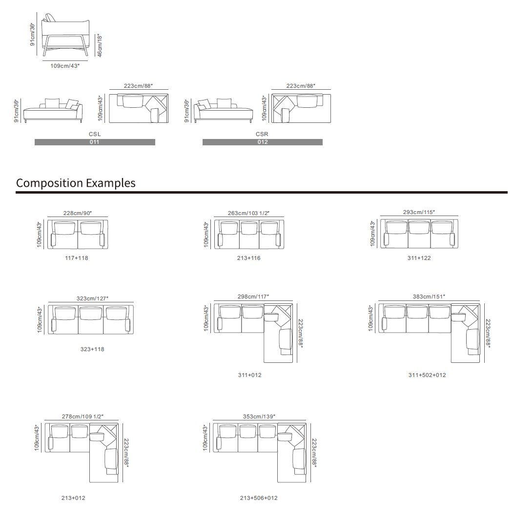 Модульный угловой диван из ткани CAMPO DE' FIORI IBIZA ARCH-00117560 - Вид №5