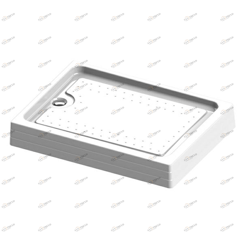 Акриловый поддон (левое исполнение) со сливом (хром) к душевому ограждению "120 Лоренцо Великолепный" Radomir 411210413