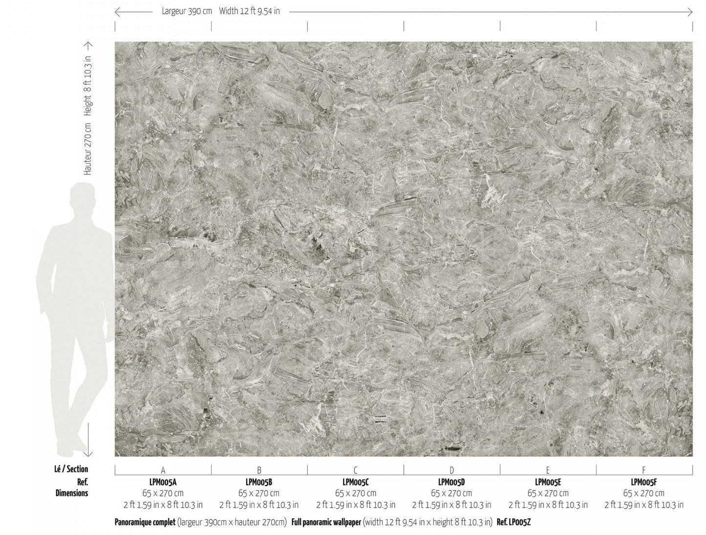 Koziel Панорамные моющиеся обои с эффектом мрамора Marbles Lpm005-x - Вид №3