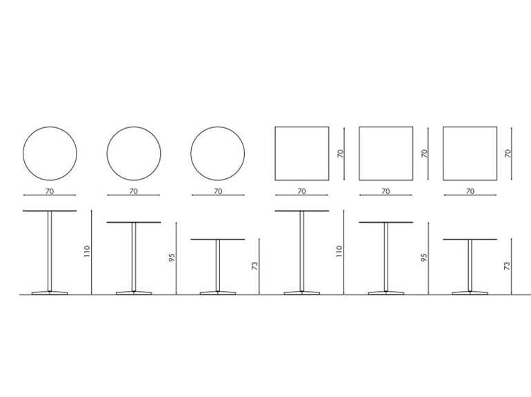 Круглый стол для контракта YDF журнальные столики ARCH-00042401 - Вид №2