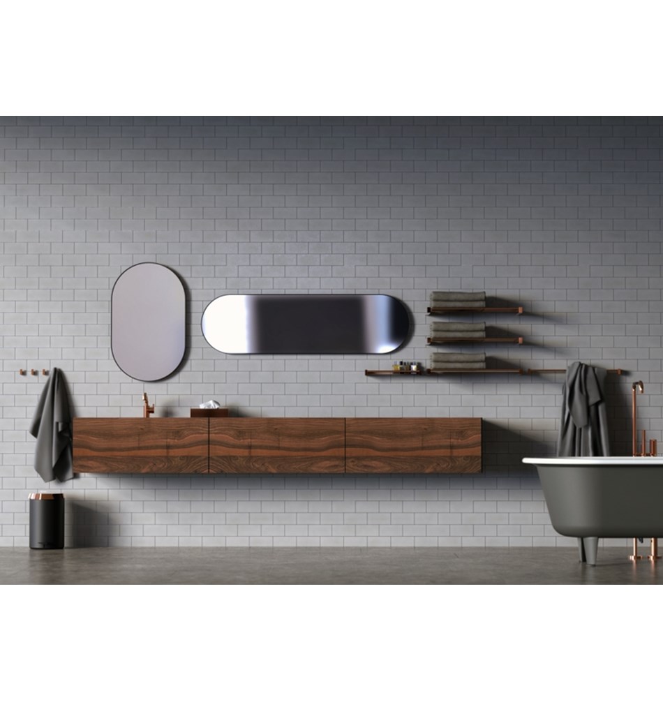 FROST Зеркало 80x50cm » белое Алюминий Белый U4138-W  - Вид №2