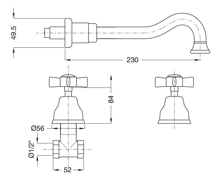 Смеситель MIGLIORE Princeton ML.PRN-869.CR для раковины - хром  - Вид №3