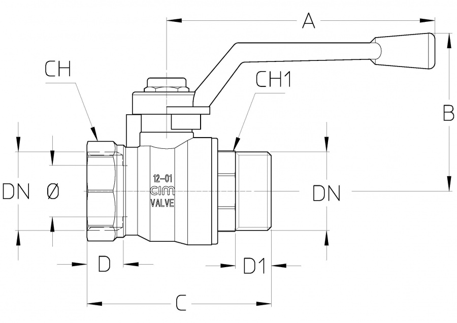 CIMBERIO CIM RED6MF 1 % Кран шаровой RED6MF  - Вид №1