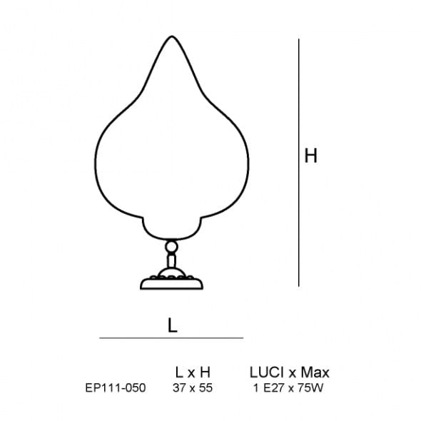 Уличный фонарь из муранского стекла Siru капля ARCH-00065577 - Вид №2
