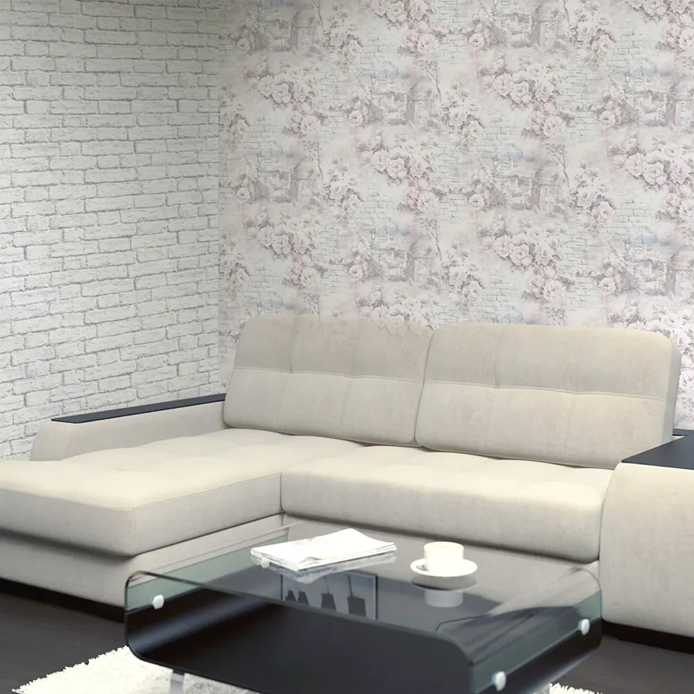 Московская обойная фабрика Азалия - серые бумажные обои с перламутровым рельефом 81951658 STLM-0821042 - Вид №5