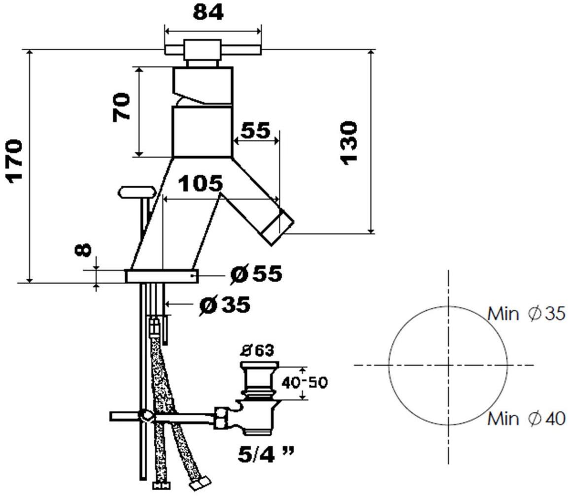 rvb Смеситель для умывальника, однорычажный Dynamic 4527.11.10 - Вид №1