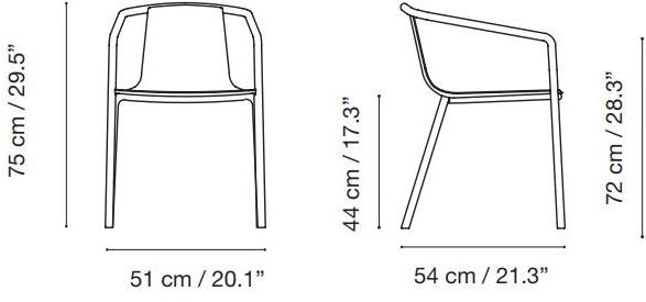 iSimar Штабелируемый алюминиевый стул с подлокотниками  7210  - Вид №6